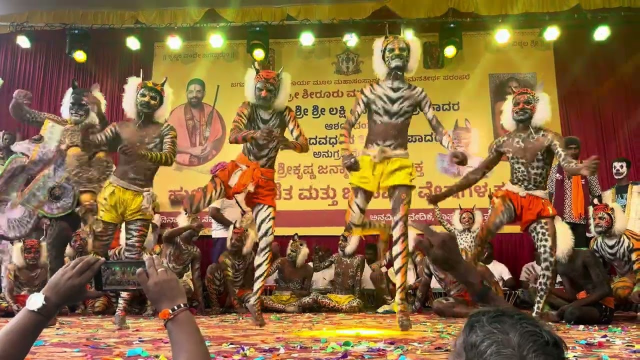 Udupi Shri 🙏krishnamurta stage tiger dance 🤗 15-09-2025