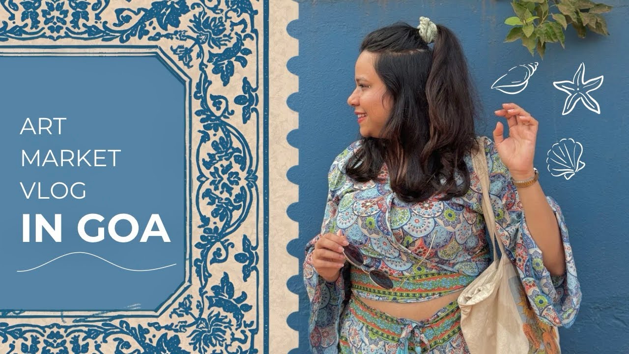 artist in a new city  ✿ vlog of art market in Goa ✨🌸 a peek into indian art markets ☁️