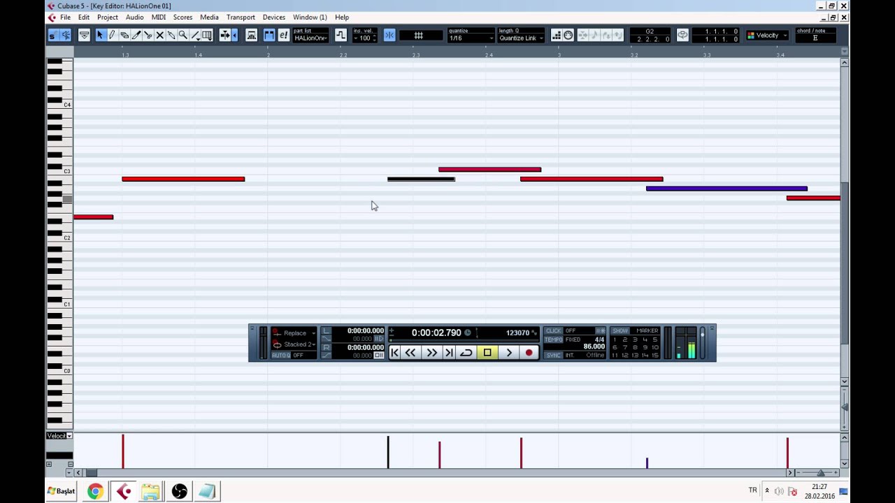 Cubase 5 - Nota nasıl yazılır Beat nasıl yapılır