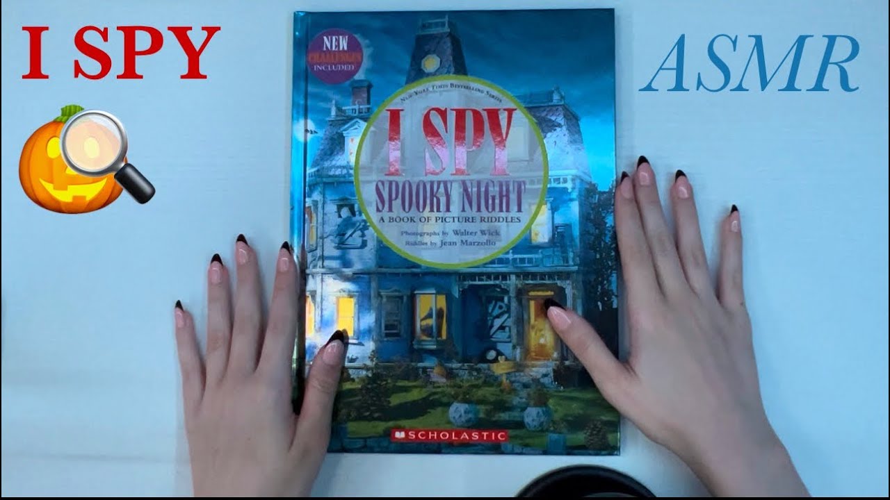 ASMR | Halloween I Spy book 1/? (tapping, whispered reading) highly requested