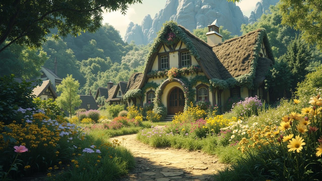 Peaceful Cottage Garden Atmosphere with Relaxing Chill Lofi for Study & Focus