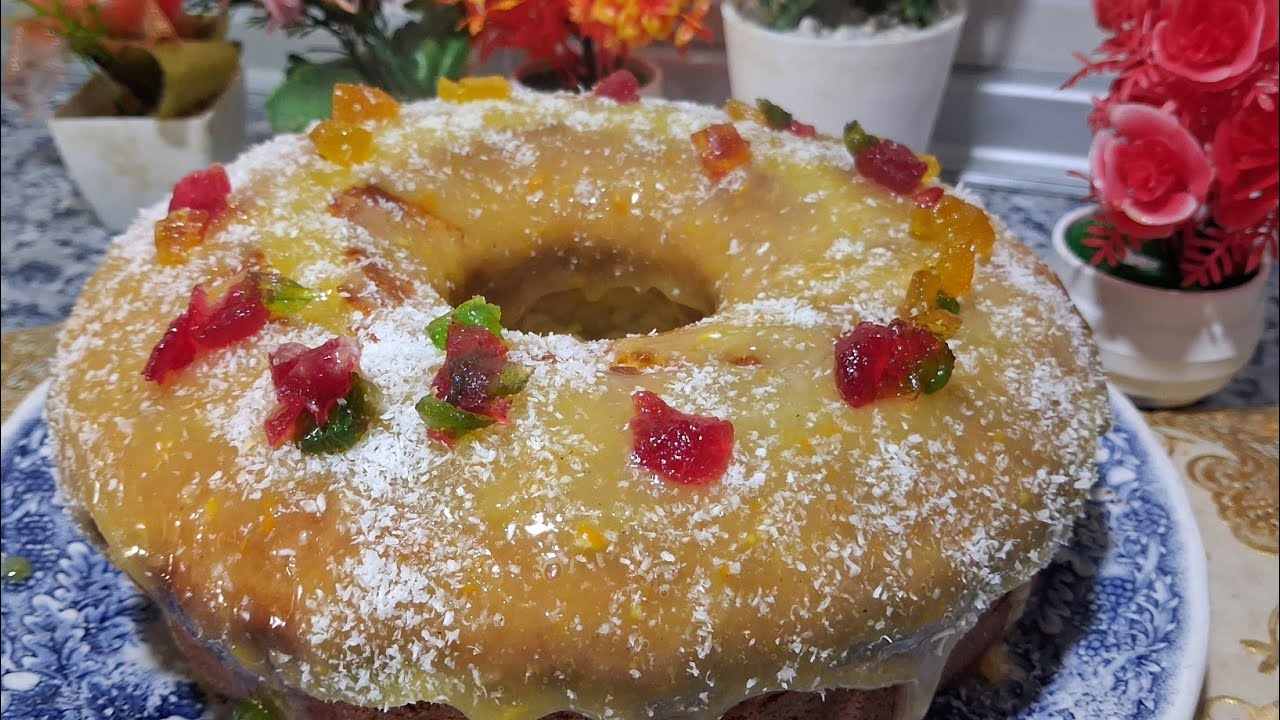 كيكة البرتقال وزنجبيل مذاق خيالي بطريقة سهلة ومقادير مضبوطة وناجحة تستحق التجربة 👍