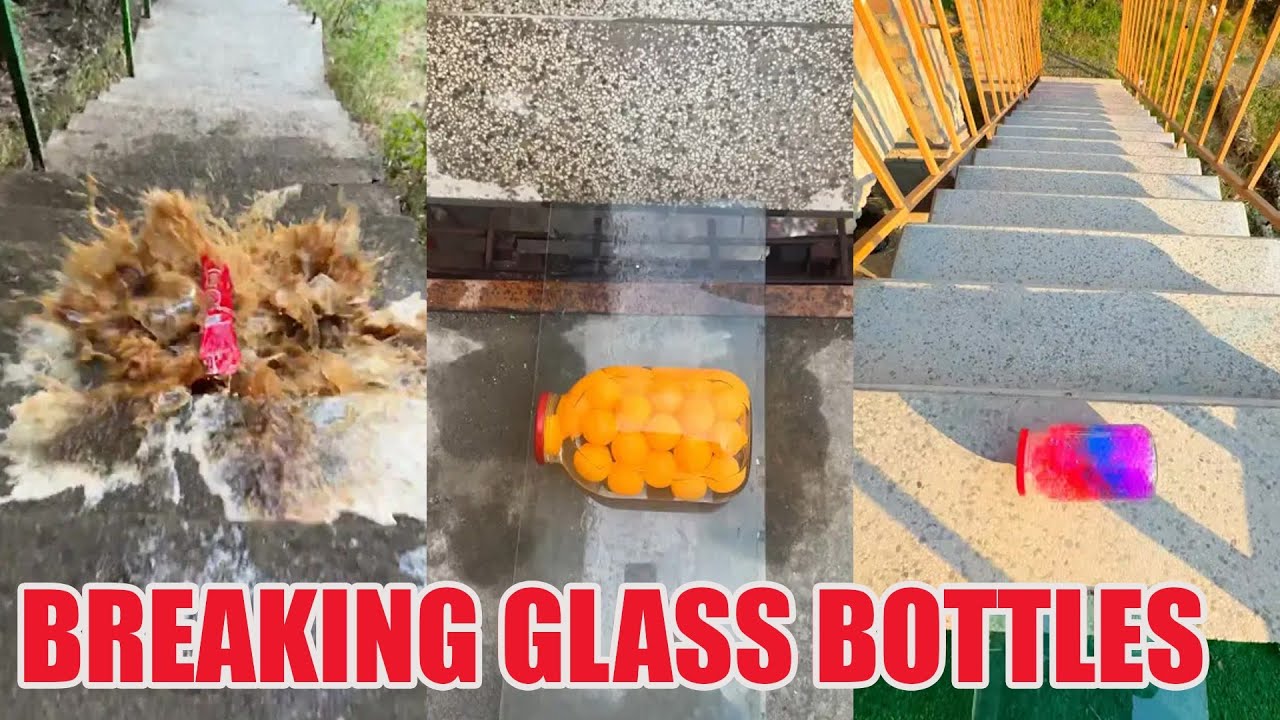 Breaking Glass Bottles & Balloon Drops 😱🔥 Crushing Crunchy & Soft Things! #asmr #satisfying
