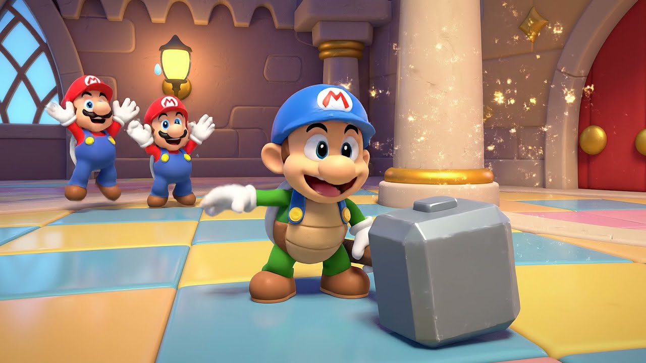 O Bebê Mario Hammer Bro deixou cair seu martelo | Canções Infantis e Rimas para Crianças