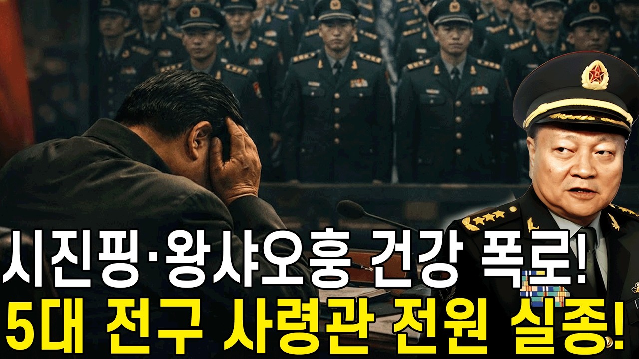 시진핑·왕샤오훙 건강 비밀이 폭로됐다! 군사 쿠데타? 5대 전구 사령관 전원 실종!