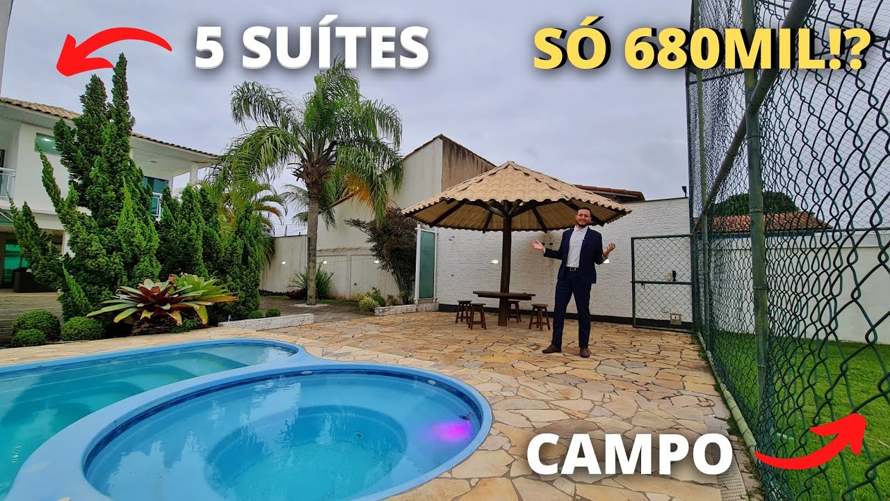 😱 COM CINEMA, CAMPO DE FUTEBOL, PISCINA E ETC! PERTO DA LAGOA Em ARARUAMA RJ ⚠️ VENDIDA ⚠️