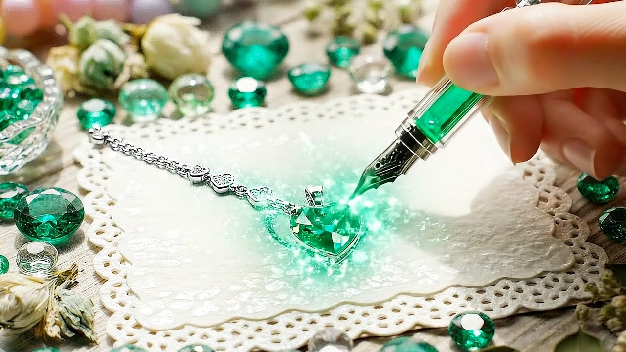 描くだけで宝石✨誕生石ネックレスASMR