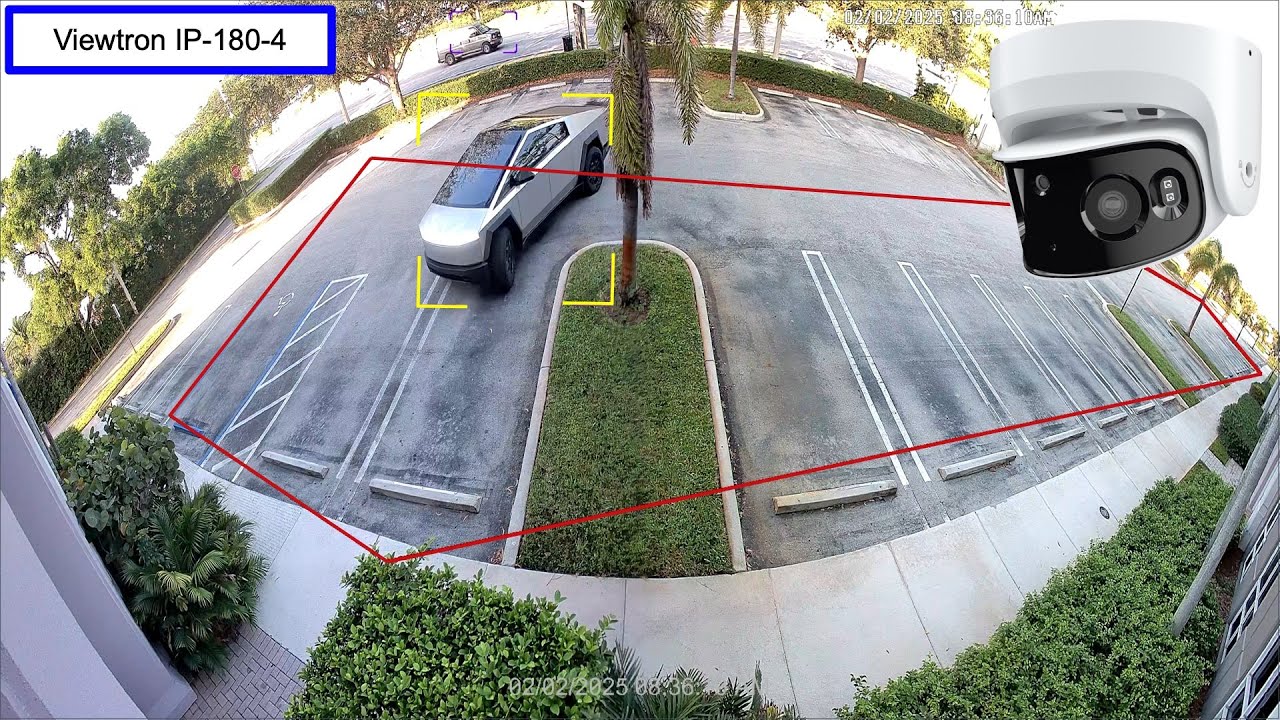 180 Degree IP Camera: AI Software Vehicle Intrusion Detection