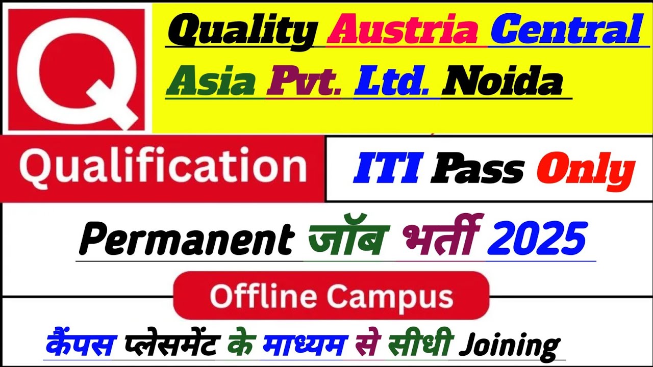 ITI Campus Placement 2025 | ITI Pass Latest Vacancy | ITI Permanent Job | Noida Job Vacancy Today 