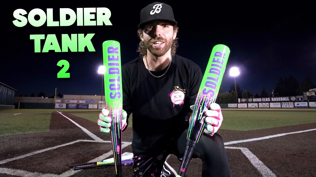 Hitting with the SOLDIER TANK 2 | Baseball Bat Bros