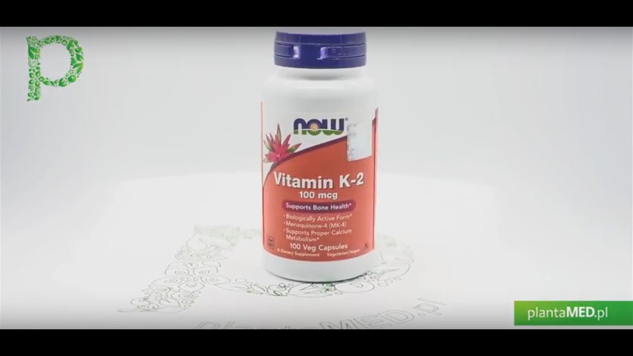 Sklep plantaMED.pl poleca: Witamina K2 100 mcg i Lucerna (100 kaps.) Now Foods