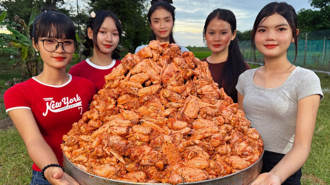 Amazing cooking chicken wings roasted recipe in my village