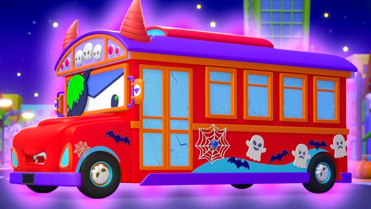 Halloween Wheels on the Bus + More Kids Songs & Nursery Rhymes