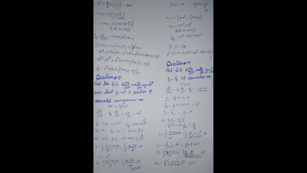 notes of examples and exercise10.6 mathematical method SM Yusuf @learningpoint4132