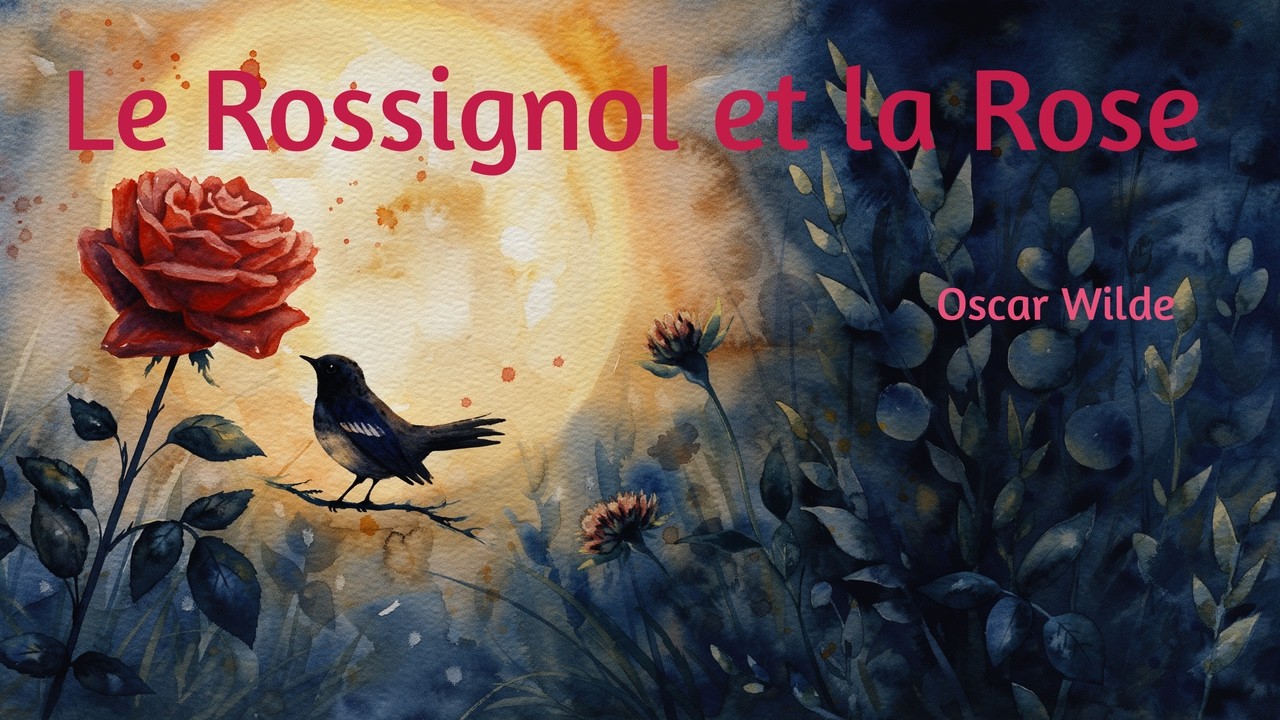 Livre audio illustré – Le Rossignol et la Rose · Conte d’Oscar Wilde
