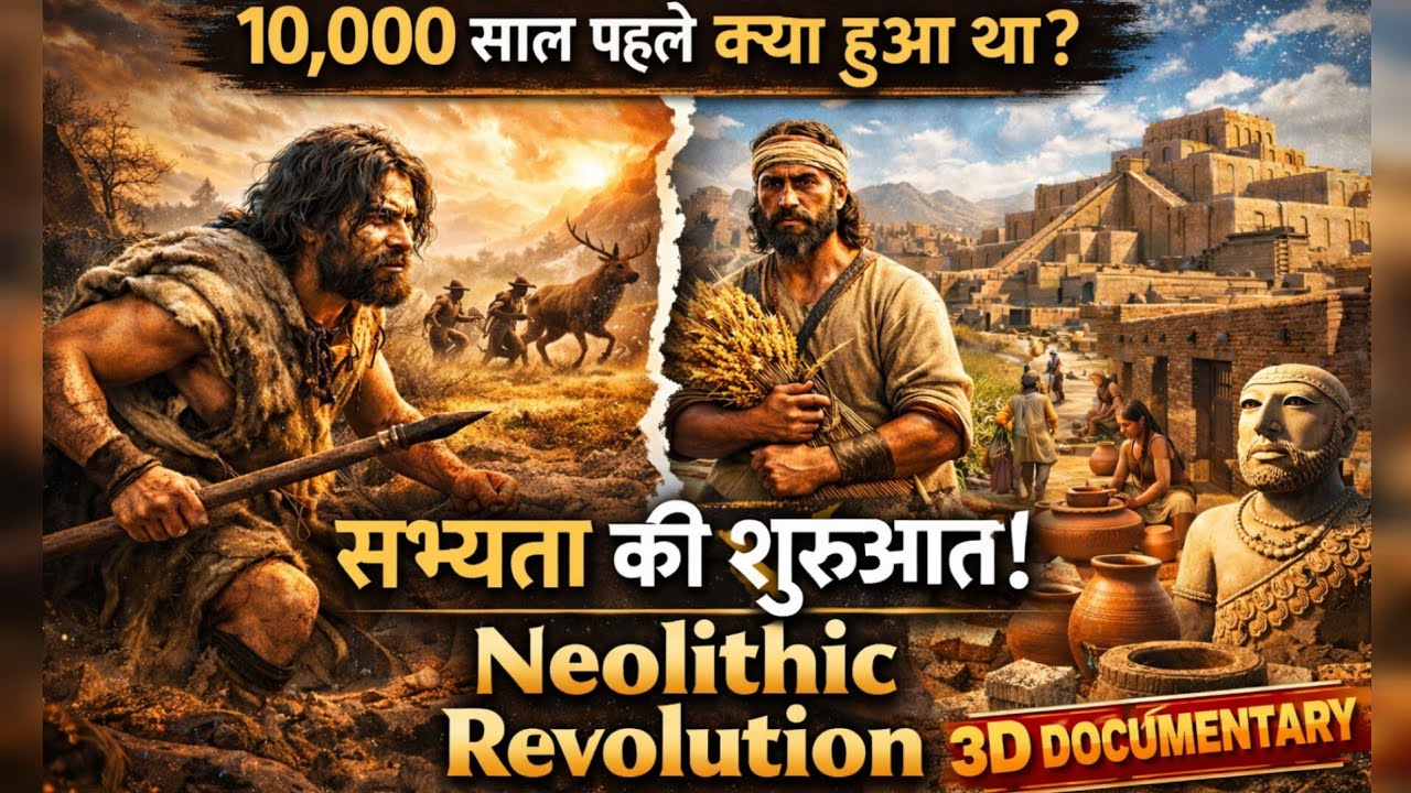 10,000 साल पहले क्या हुआ था? | Neolithic Revolution जिसने इंसान को सभ्यता दी