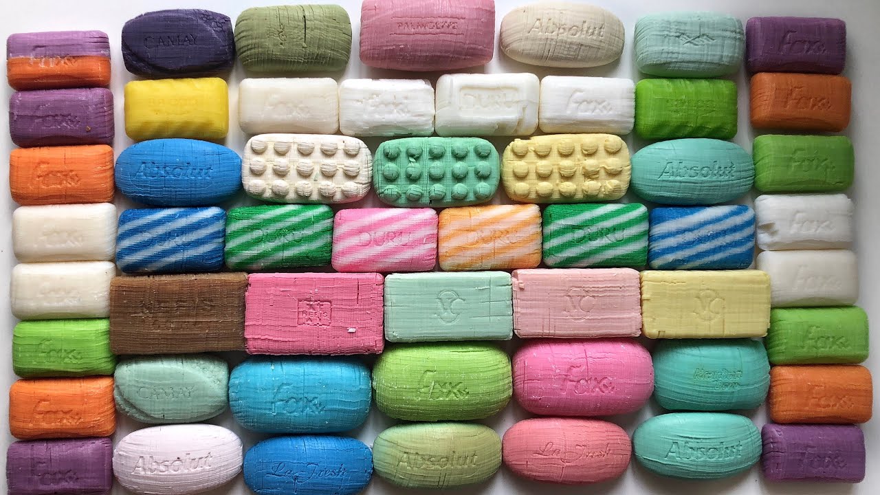 ASMR cutting tiny soap cubes/ резка маленьких кубиков