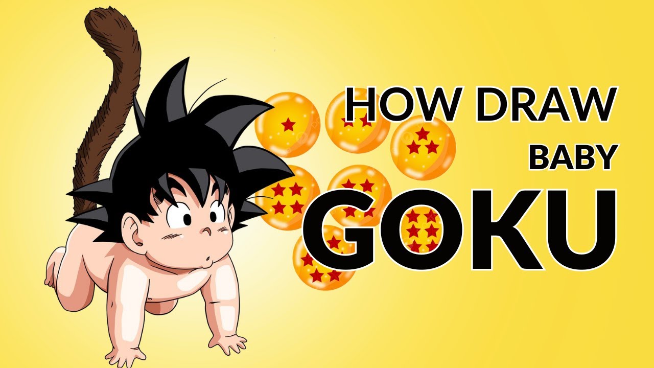 GOKU BEBÉ Dibujo paso a paso 4K  COMO DIBUJAR A GOKU BEBÉ EASY