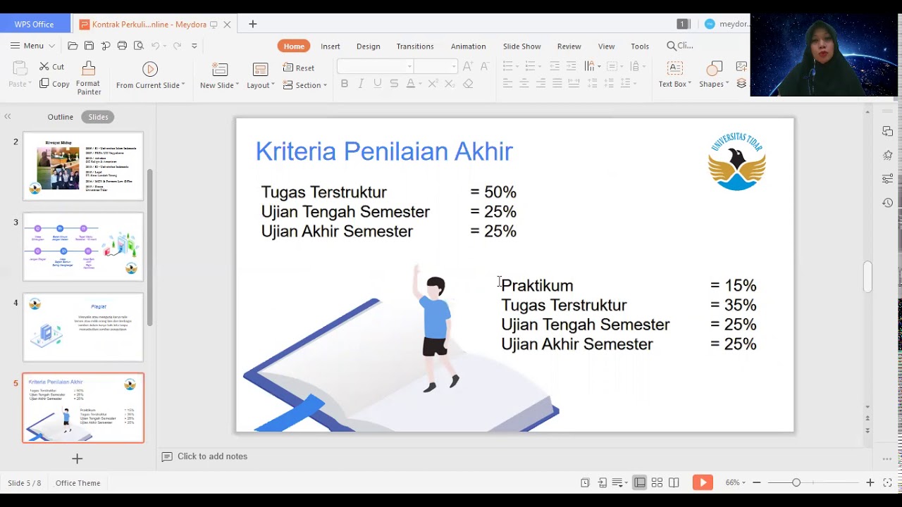 Perkenalan dan Kontrak Perkuliahan Daring Meydora Cahya Nugrahenti, S.H., M.H.