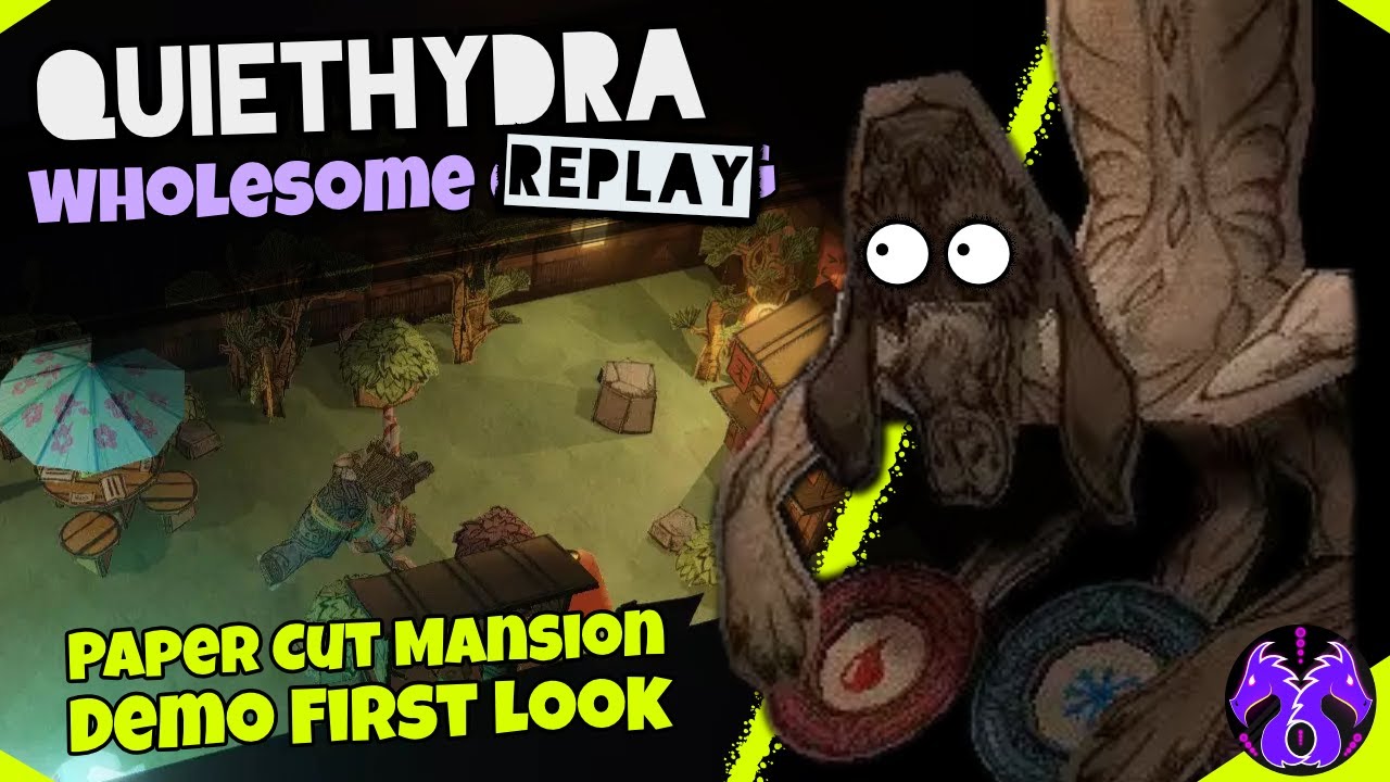 Let's Cut Into This Demo - Paper Cut Mansion - Dungeon Roguelike - Stream Replay