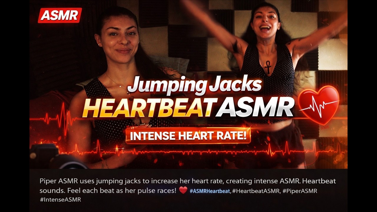 Jumping Jacks to Raise My Heart Rate 💓 INTENSE Heartbeat ASMR | Piper ASMR
