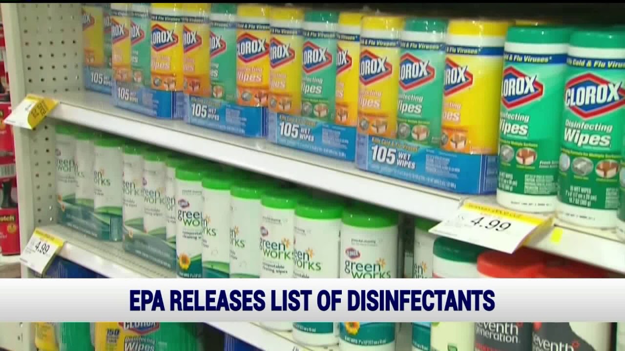 EPA releases list of effective disinfectants