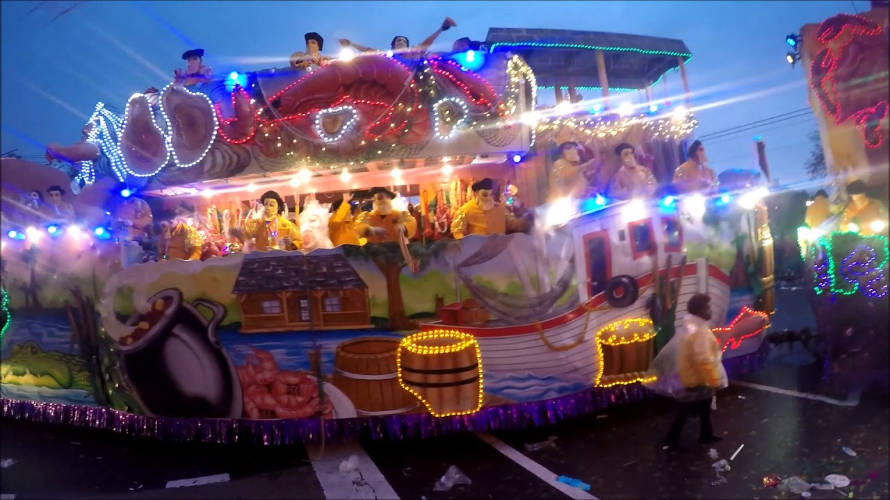 Krewe of Bacchus Mardi Gras 2018 Parade from Uptown New Orleans, Louisiana