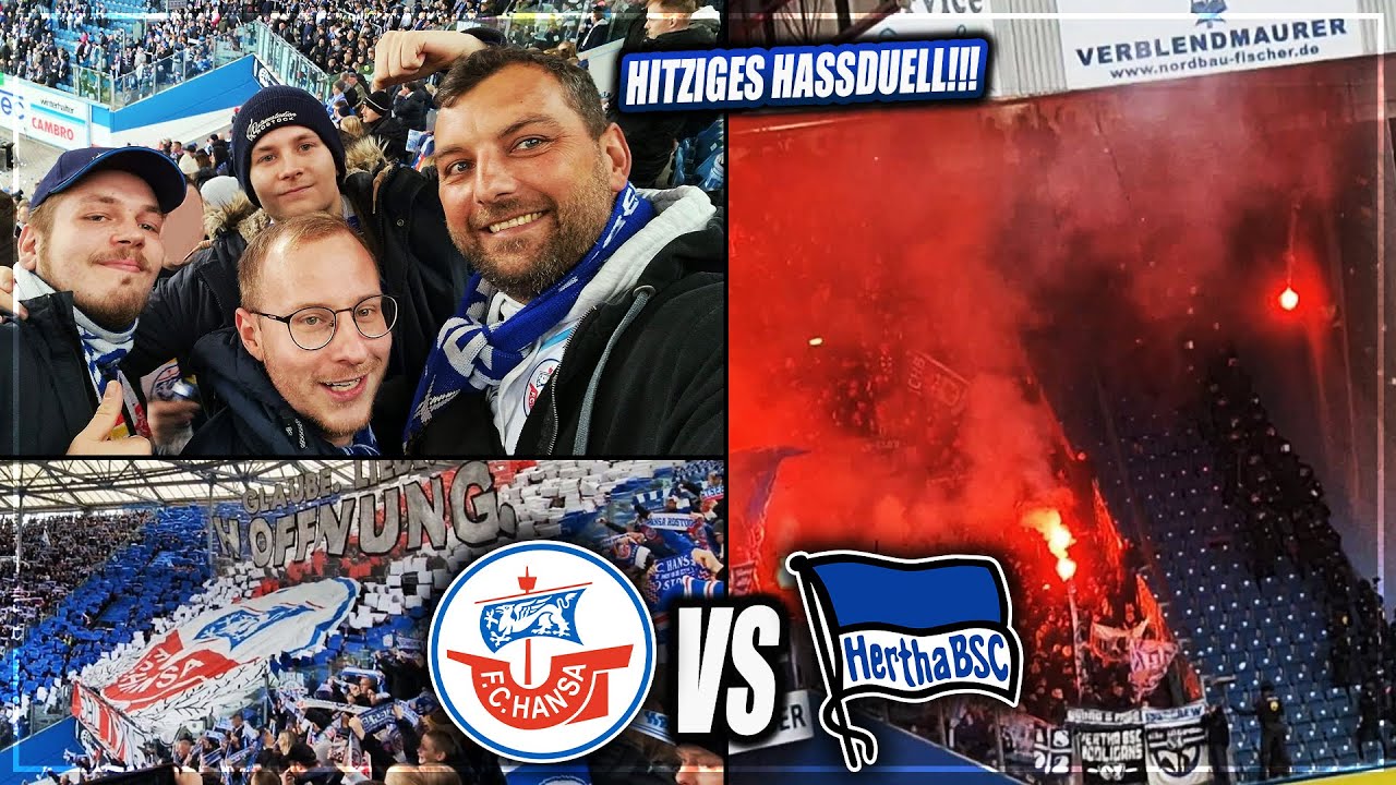 HITZIGES DUELL GEGEN RIVALEN! STADIONVLOG: Hansa Rostock - Hertha BSC | Pyro & Choreo | Stadion Vlog