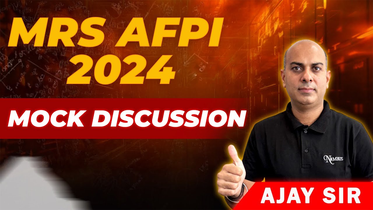 MRS AFPI 2024 II  MOCK DISCUSSION  II  #afpi2026 #afpi #maths