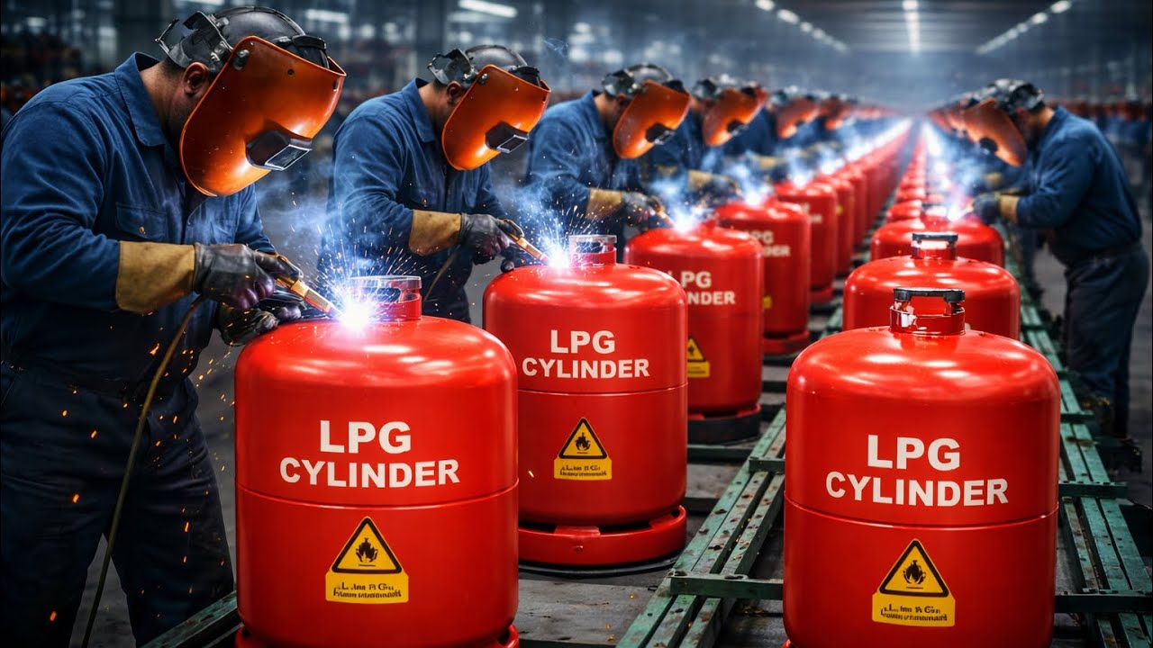 How High Quality LPG Gas Cylinder Manufacturing Process || Production of LPG Gas Cylinder in Factory