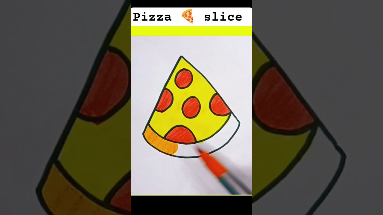 Yummy Pizza Slice Drawing 🍕😍 Easy & Fast! 