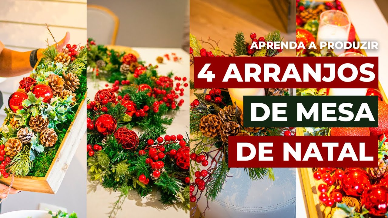 Workshop 104 - 4 Arranjos de Mesa de Natal - Karla Strefezzi