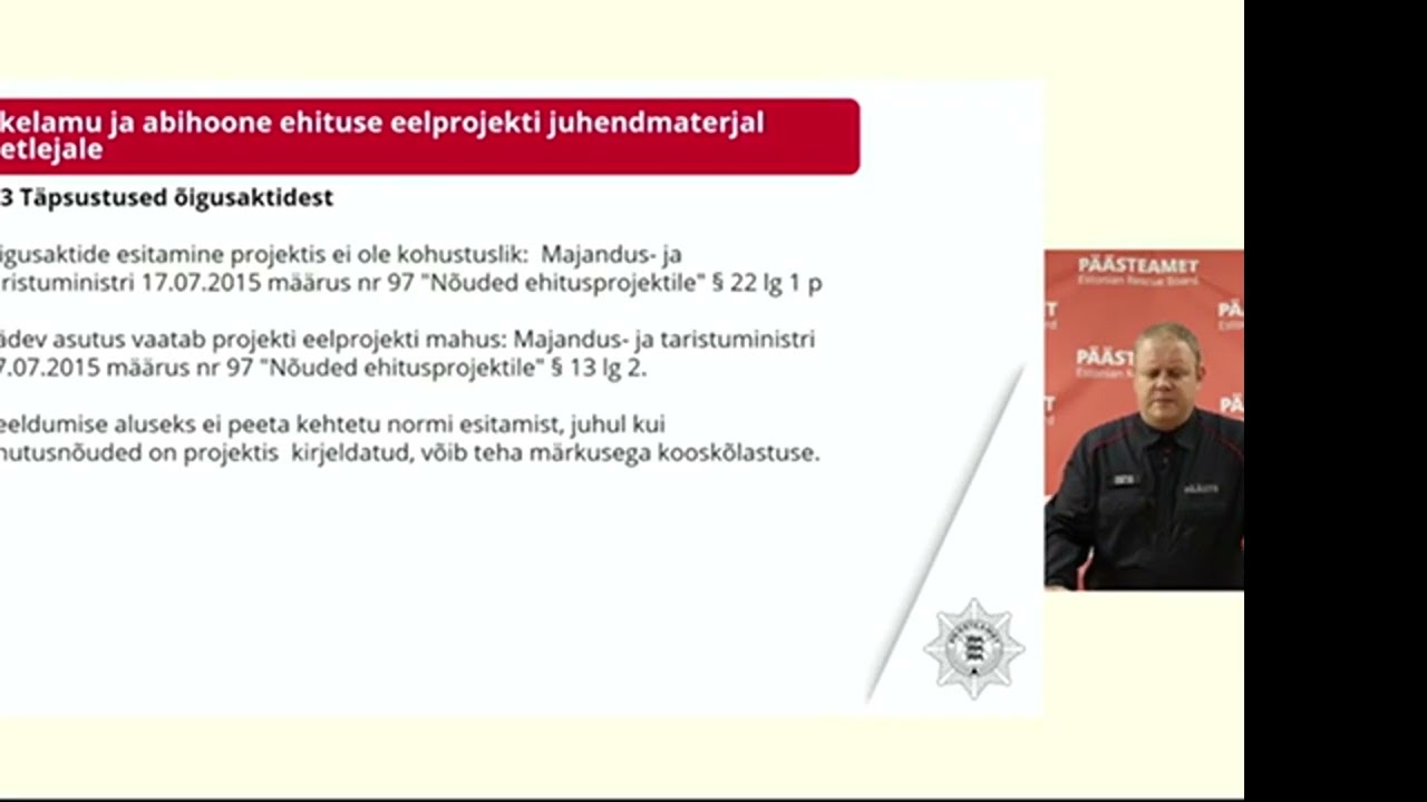 Üksikelamu ja abihoone ehituse eelprojekti juhendmaterjal menetlejale