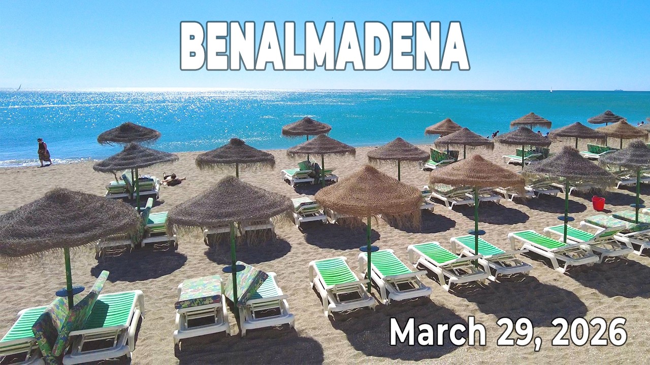 Benalmadena March 29, 2026 Promenade Walk Malaga Costa del Sol Spain [4K]