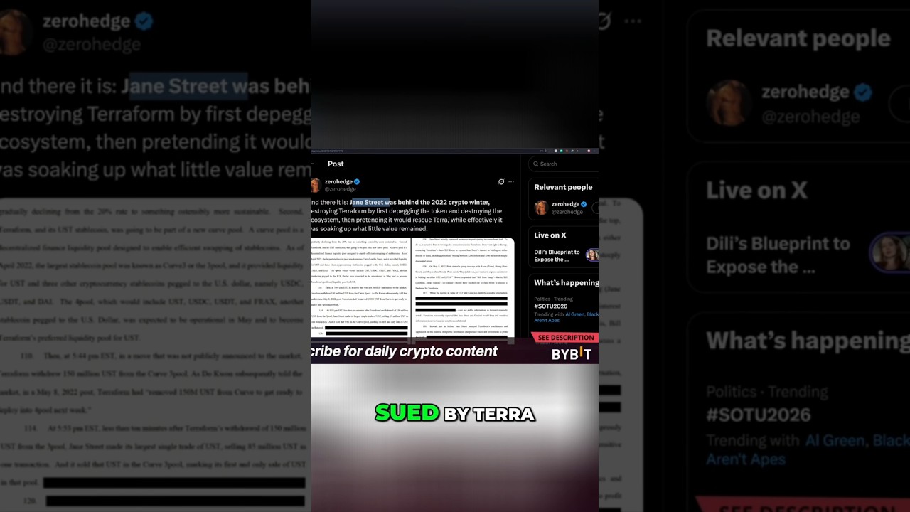 Судебный иск против Jane Street: Наконец-то закончилась криптозима? #шорты