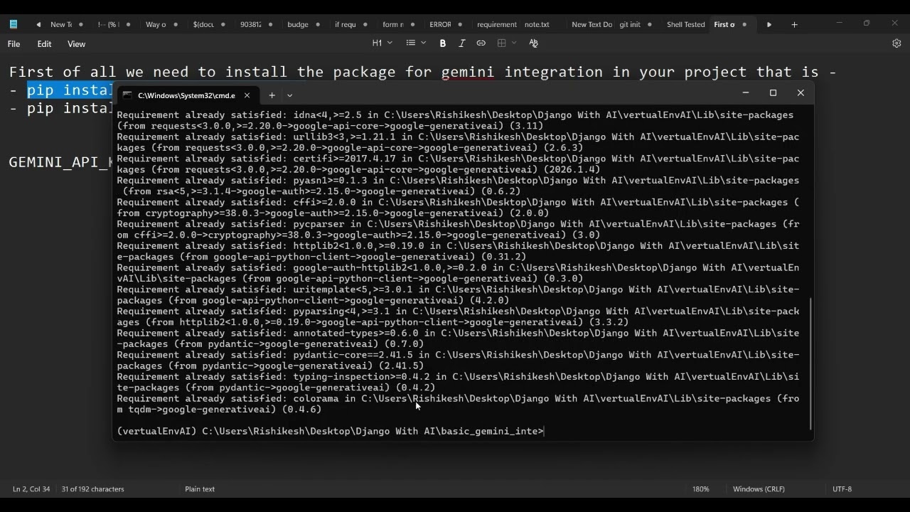Integrate my Django Project With Google Gemini - Simple ChatBot Project.