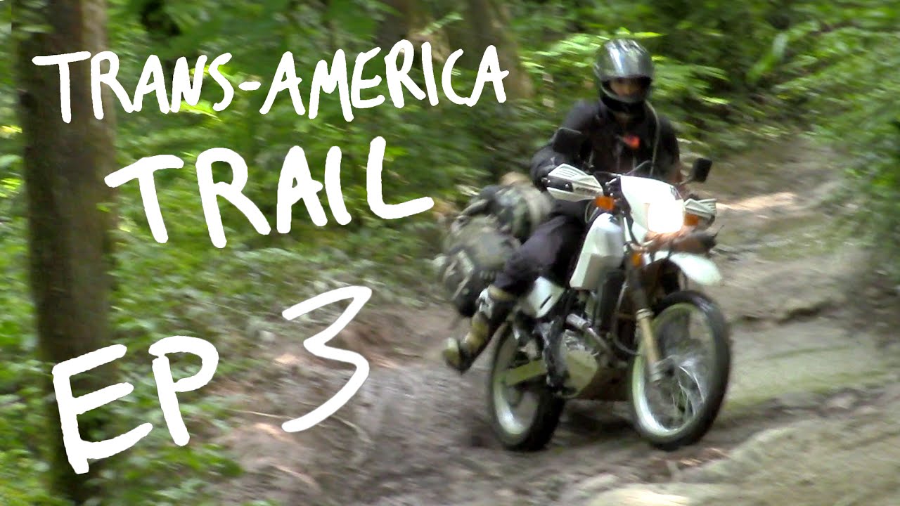 DR 650 stock tires in the muddy Appalachian Mountains