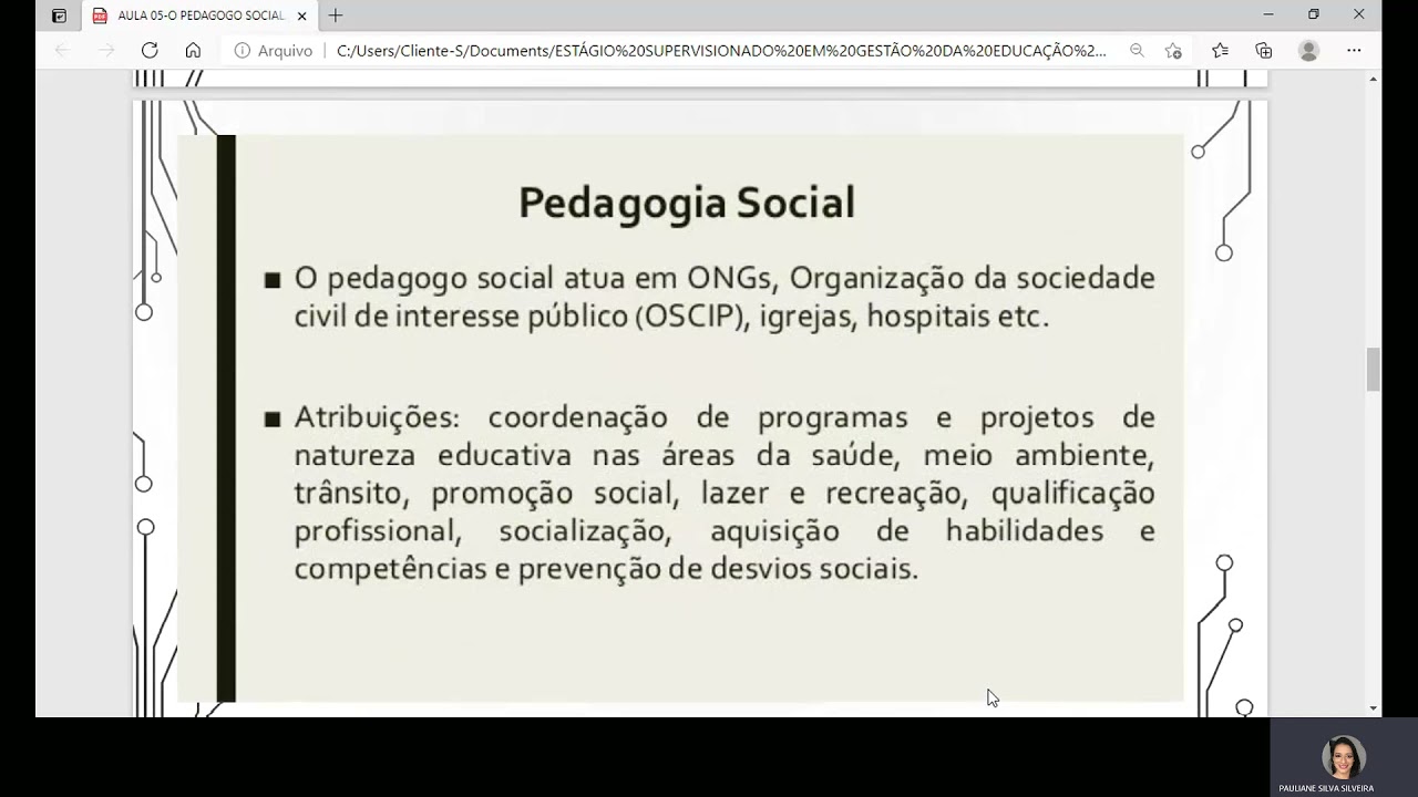 O PEDAGOGO SOCIAL
