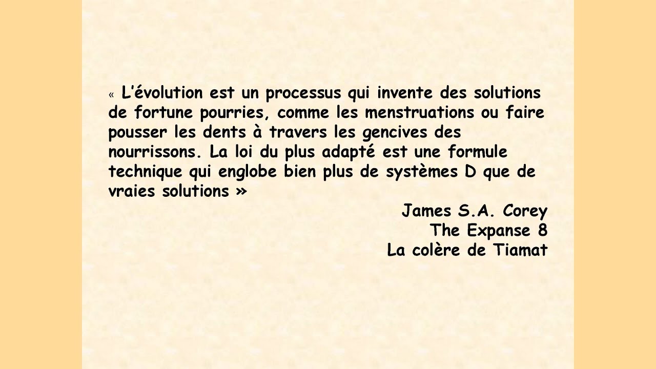 Evolution. De l’imperfection de l’adaptation. Notre corps n'est pas parfait.