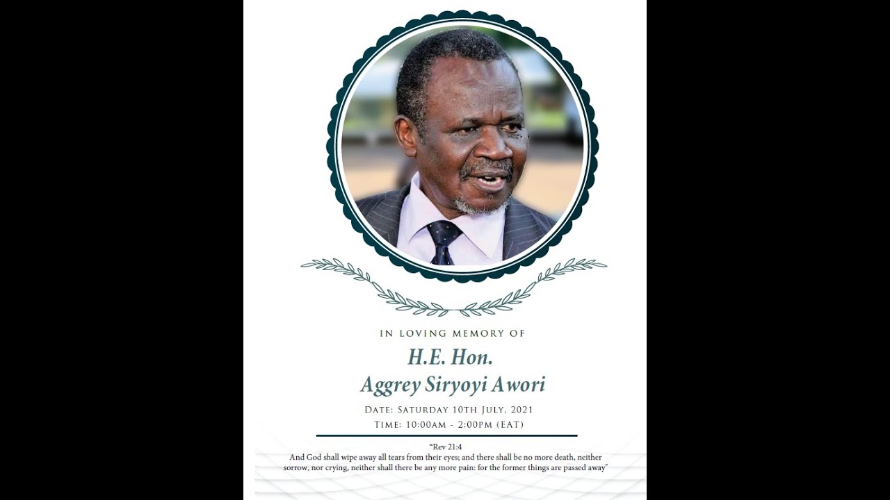 Celebrating the Life of the Late H.E. Hon. Aggrey Siryoyi Awori (1939 - 2021)