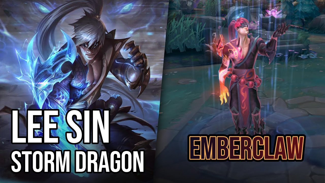 Emberclaw Storm Dragon Lee Sin Skin | League of Legends | Chromas Skin