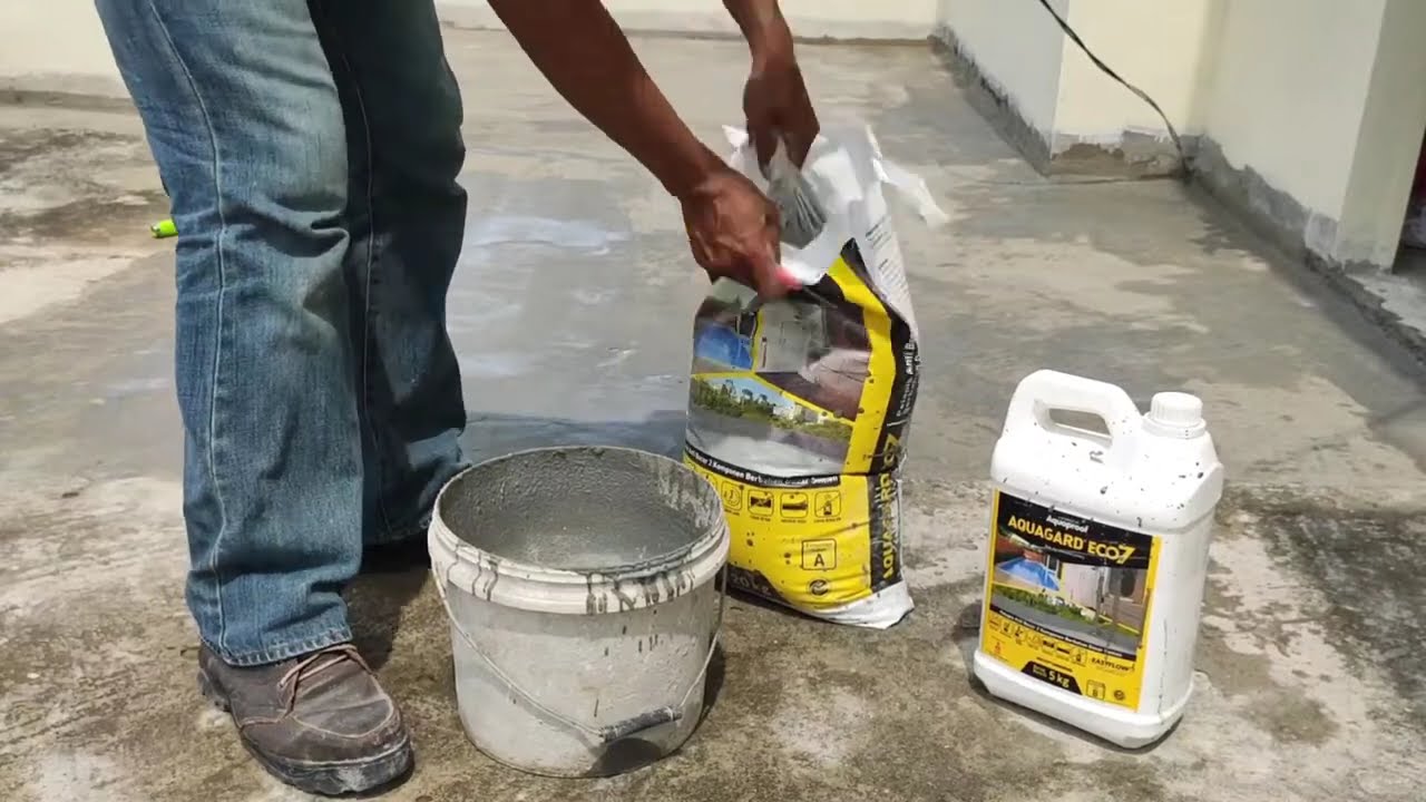 Aquagard ECO7 waterprofing dua komponen untuk dak beton