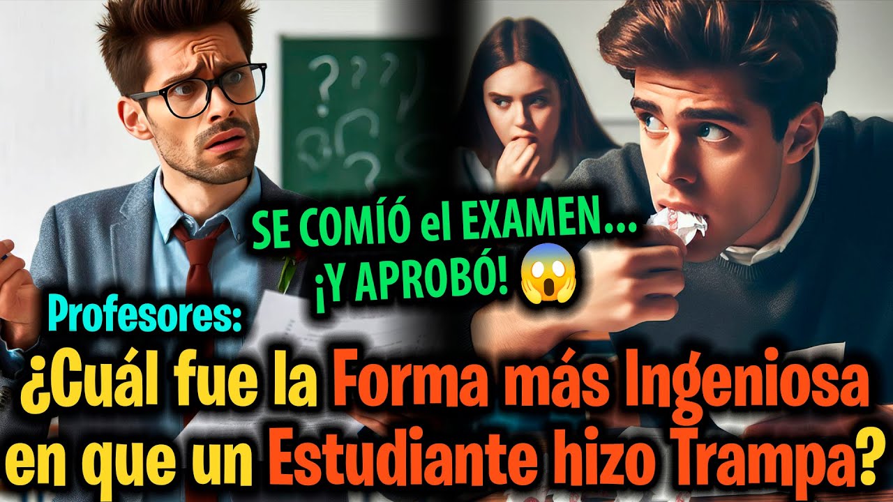 Trampas en ex&aacute;menes: &iexcl;Los m&eacute;todos m&aacute;s INGENIOSOS! 📚😂 (Profesores lo cuentan)