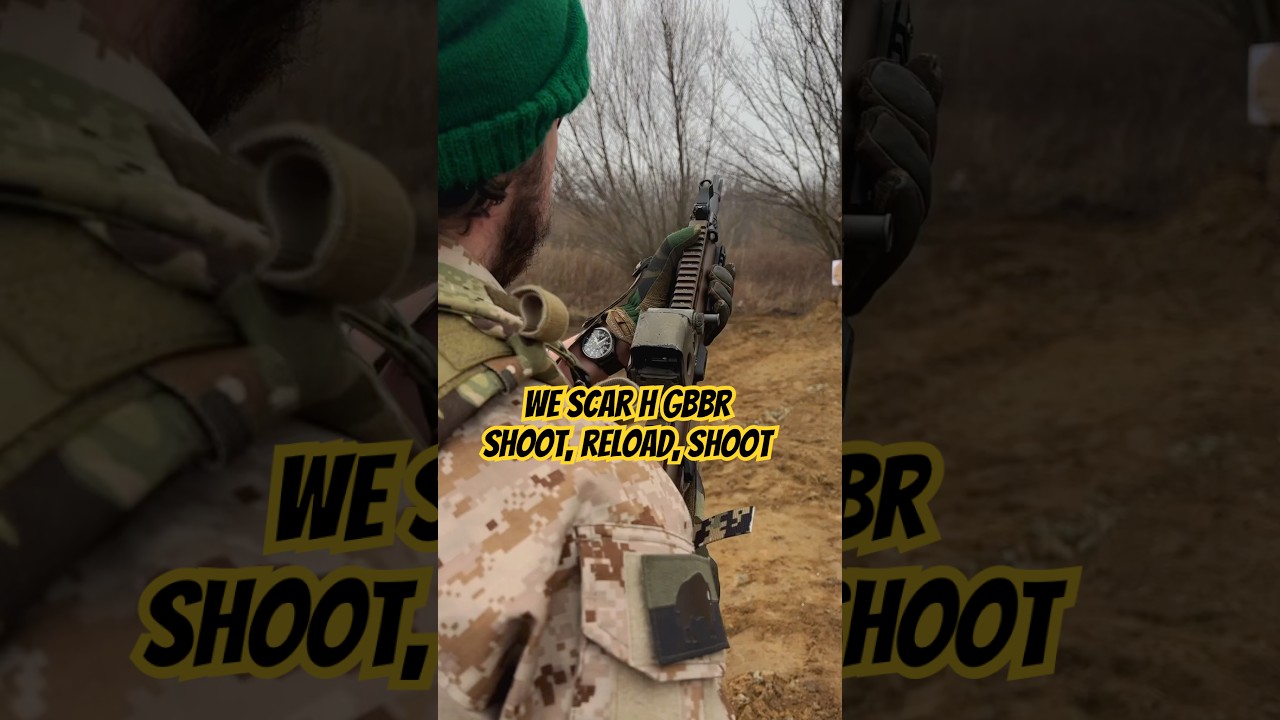 Training with WE SCAR-H gas blowback rifle