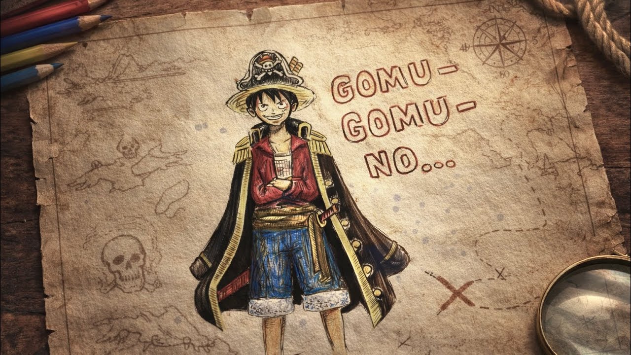 Drawing Monkey D. Luffy by Hand