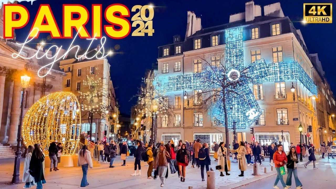 Paris, France 🇫🇷 - 4K PARIS Christmas Lights 2024 ⭐01 December | Paris Walk 🎄 With Captions