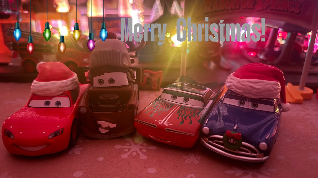 Магазин Disney Store/See Disney Cars 2025 Holiday Cars Christmas Santa McQueen, Mater, Ramone and...