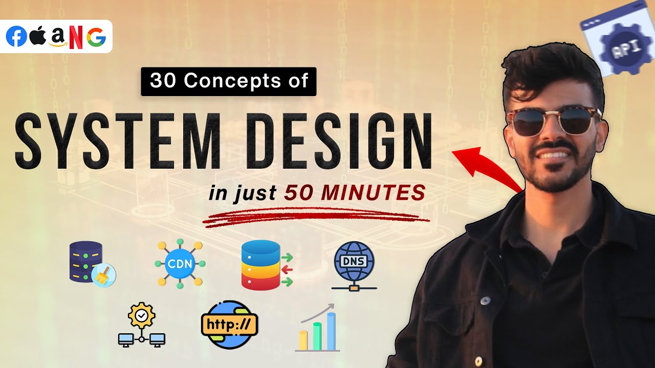 30 System Design Concepts in just 50 minutes. The Fastest Way to Learn System Design! 