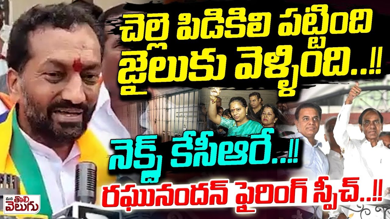 చెల్లె పిడికిలి పట్టింది జైలుకు వెళ్ళింది! నెక్స్ట్ కేసీఆరే! Raghunandan Rao Criticize KCR & Kavitha