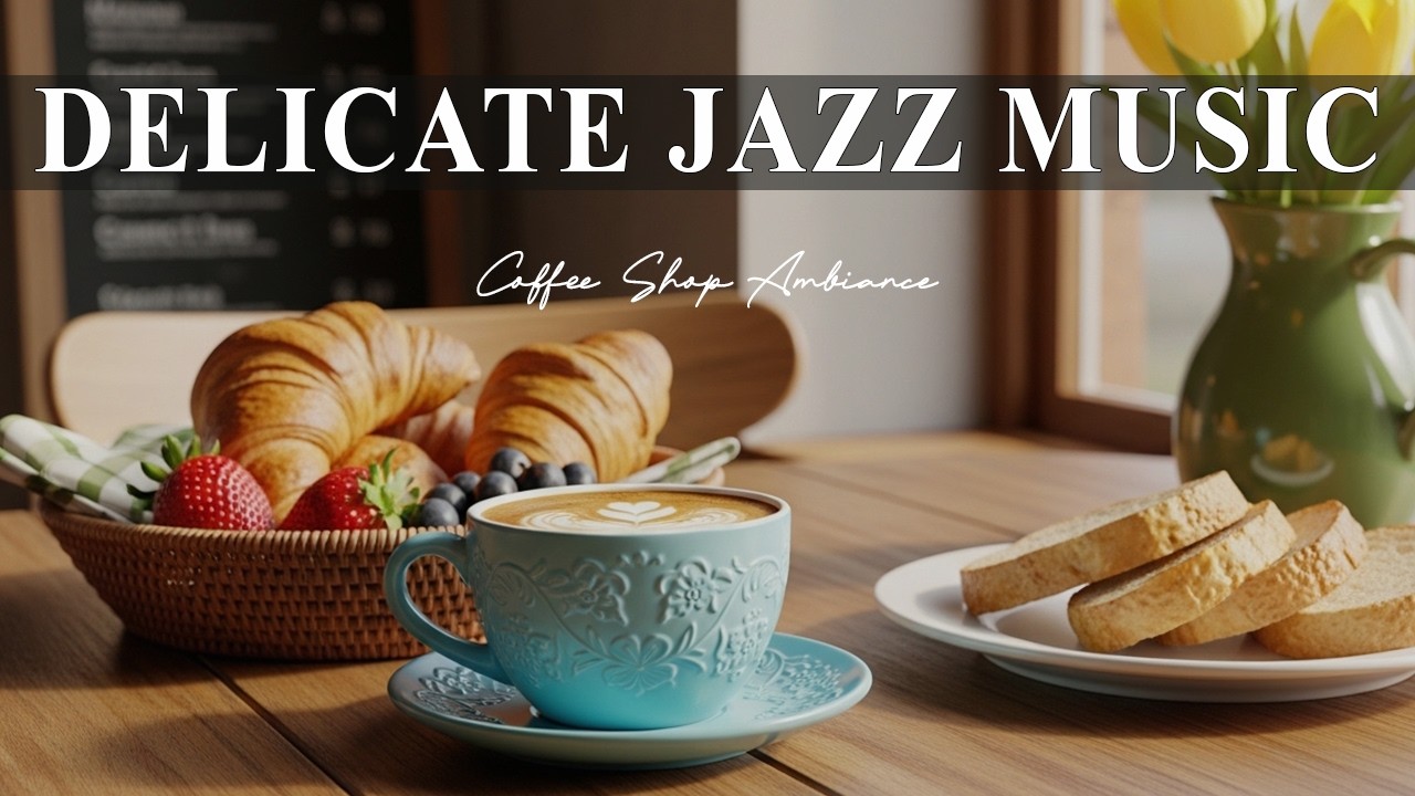 Elegant Jazz Music 🎧 Coffee Shop Ambiance & Sweet Bossa Nova Piano Music for Relaxing & Studying.